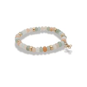 Joy Armband ~ met Amazoniet, Aventurijn, Maansteen en Rozenkwarts