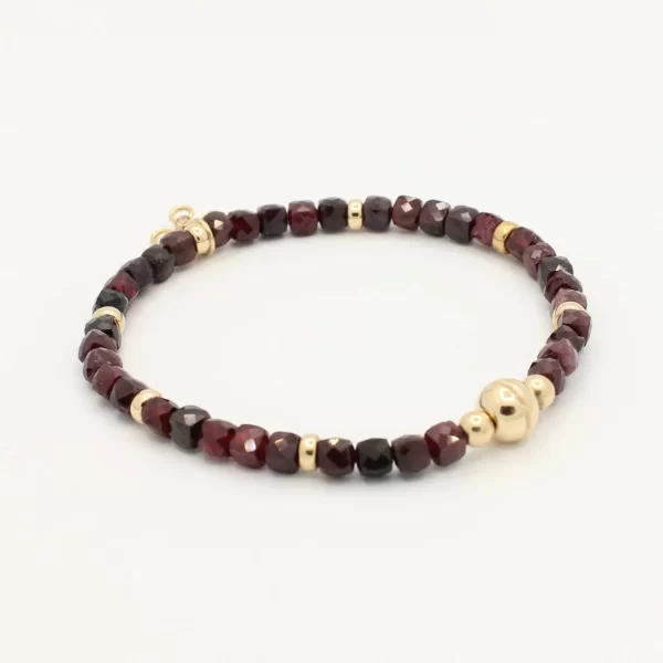 Cube armband met Granaat