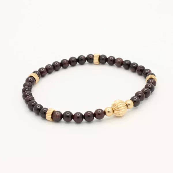 Dark Granaat armband  & Stripes