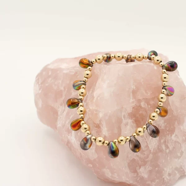 Drop it armband ~ Rainbow Brown