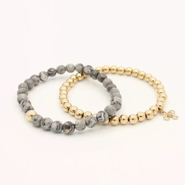 Fossil grey set armbandjes