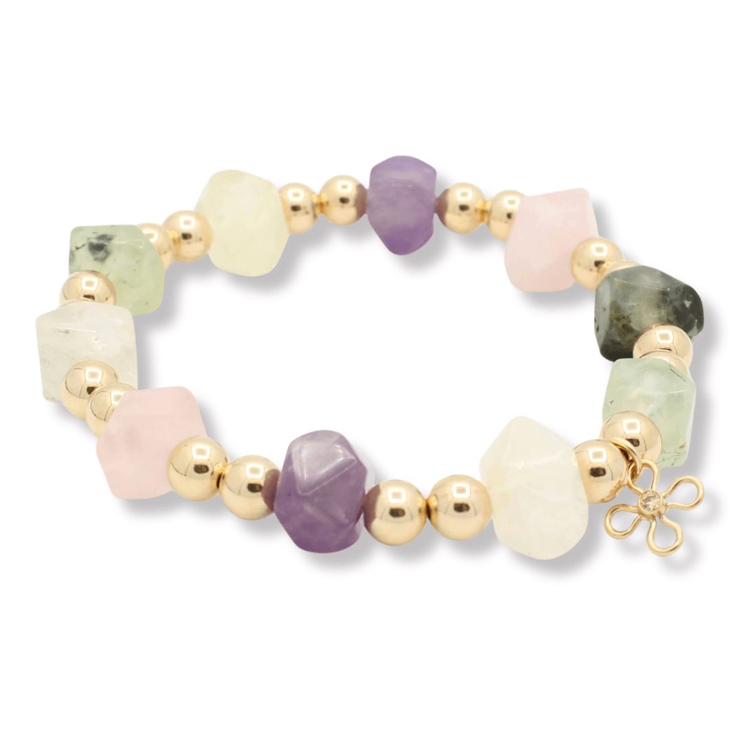 High-end-handgemaakte-gouden-armband-edelstenen PaulinaM - Handgemaakte, high end armbanden, oorbellen en Colliers