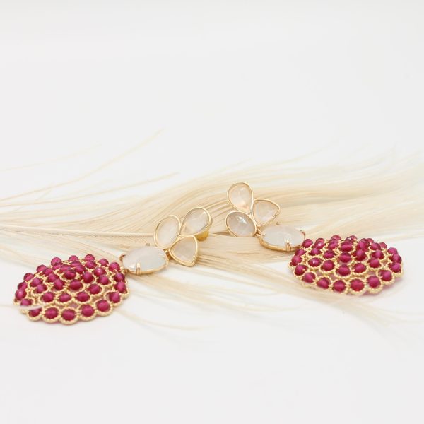 Beaded Flower ~ Fuchsia Pink ~