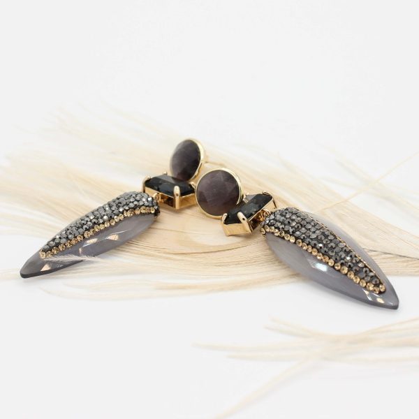 Grey Cat’s Eye Oorstekers