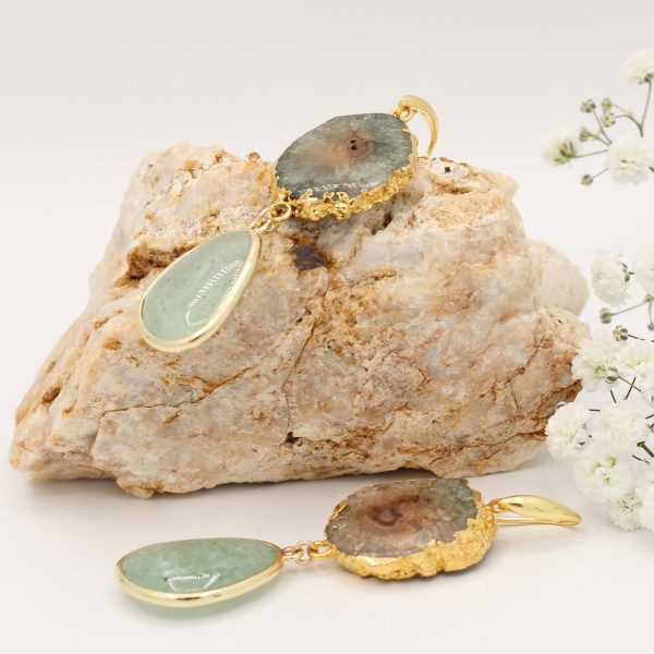 Exclusive ~ oorhangers met Agaat & Aventurijn