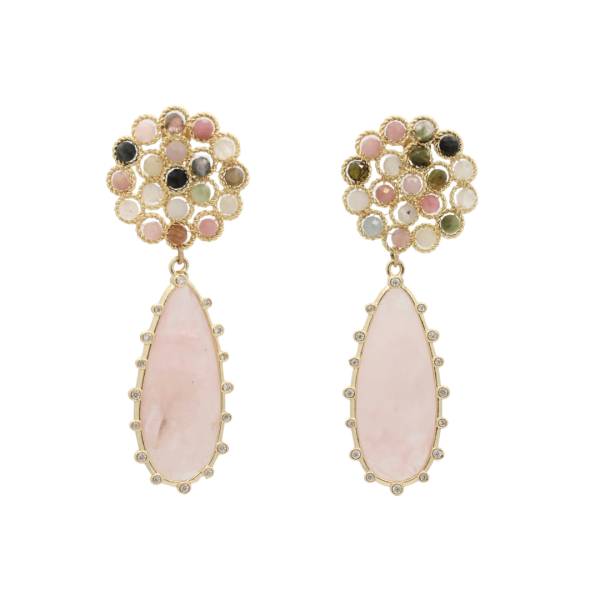 Summer vibe oorbellen | Rose Quartz