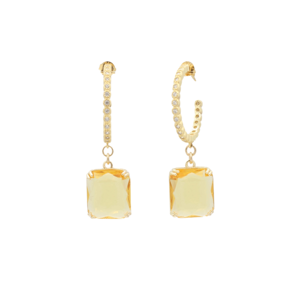 Creolen Cristalli | GoudGeel Sterling Silver