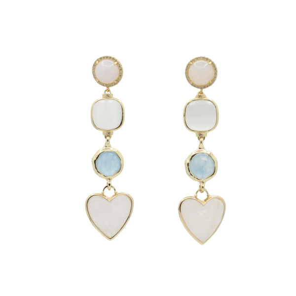 White Hearts - oorbellen