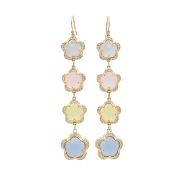 Flower Power oorbellen | Pastel