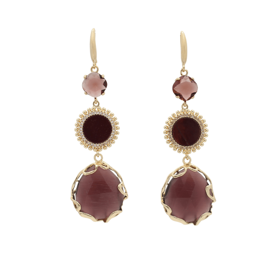 Bordeaux Belle oorbellen