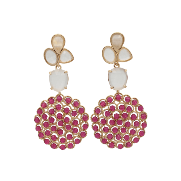 Beaded Flower ~ Fuchsia Pink ~