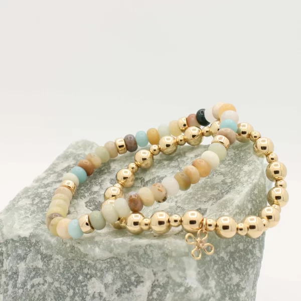 Joy armband met Amazoniet