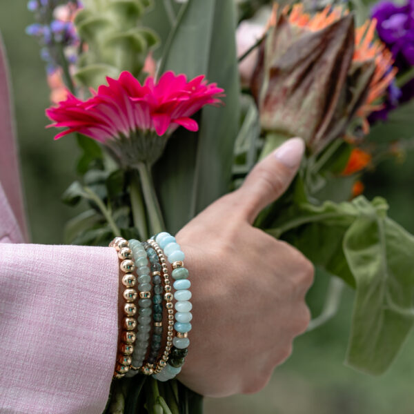 Sea Garden ~Joy Armband met Amazoniet, Aventurijn en Toermalijn