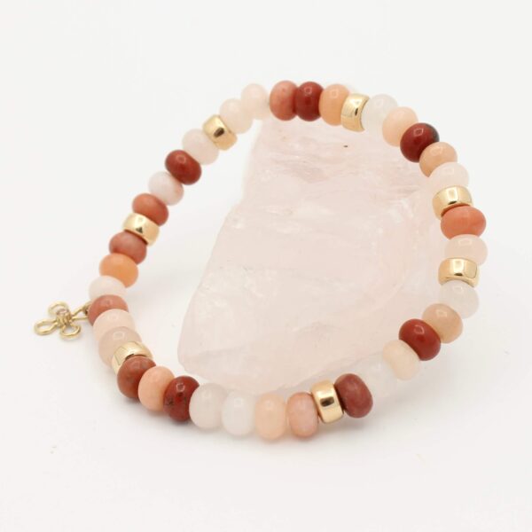 Joy Armband ~ met Zonnesteen, Maansteen en Rozenkwarts