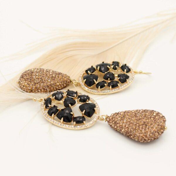 Burgundy Catch Marcasite oorhangers