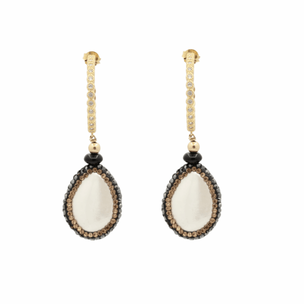 Creolen Cristalli | Pearl Drop - Sterling Silver