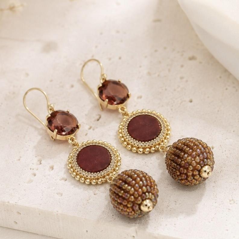 Como dames oorbellen met goldfilled haakjes